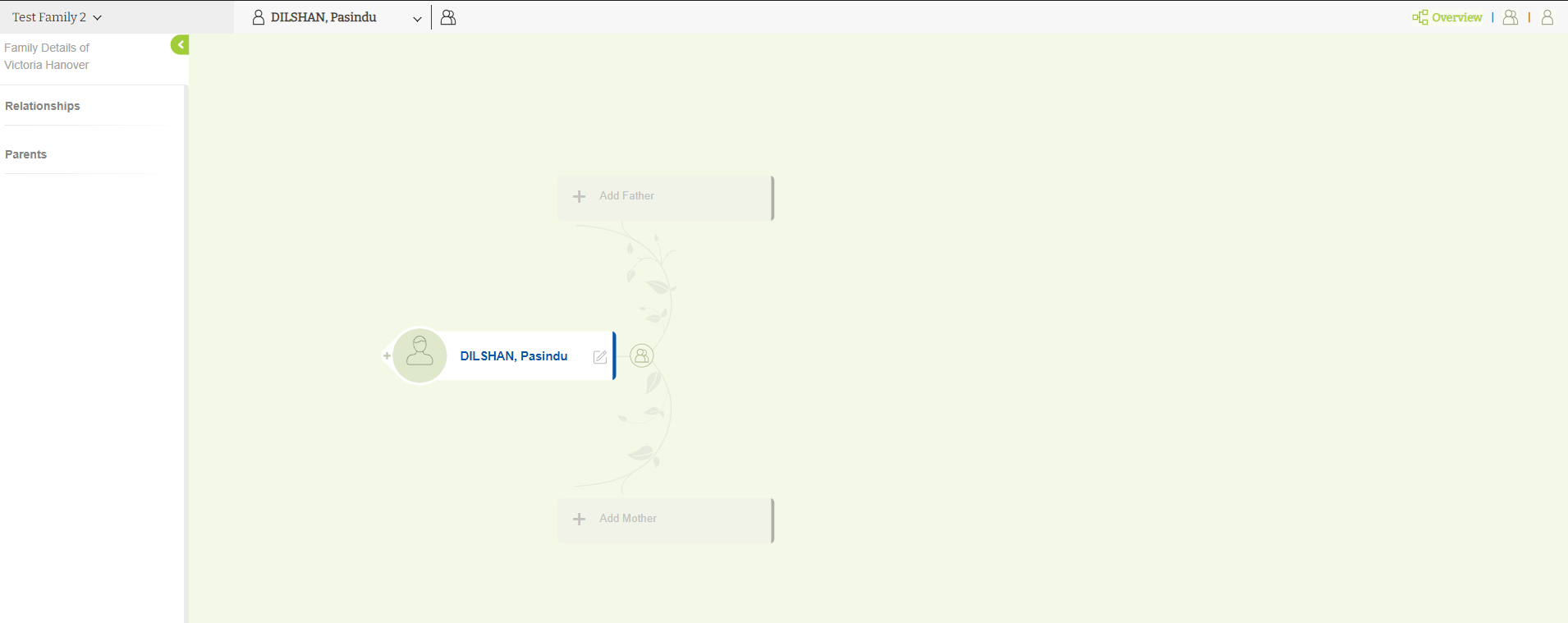 Tree editor overview