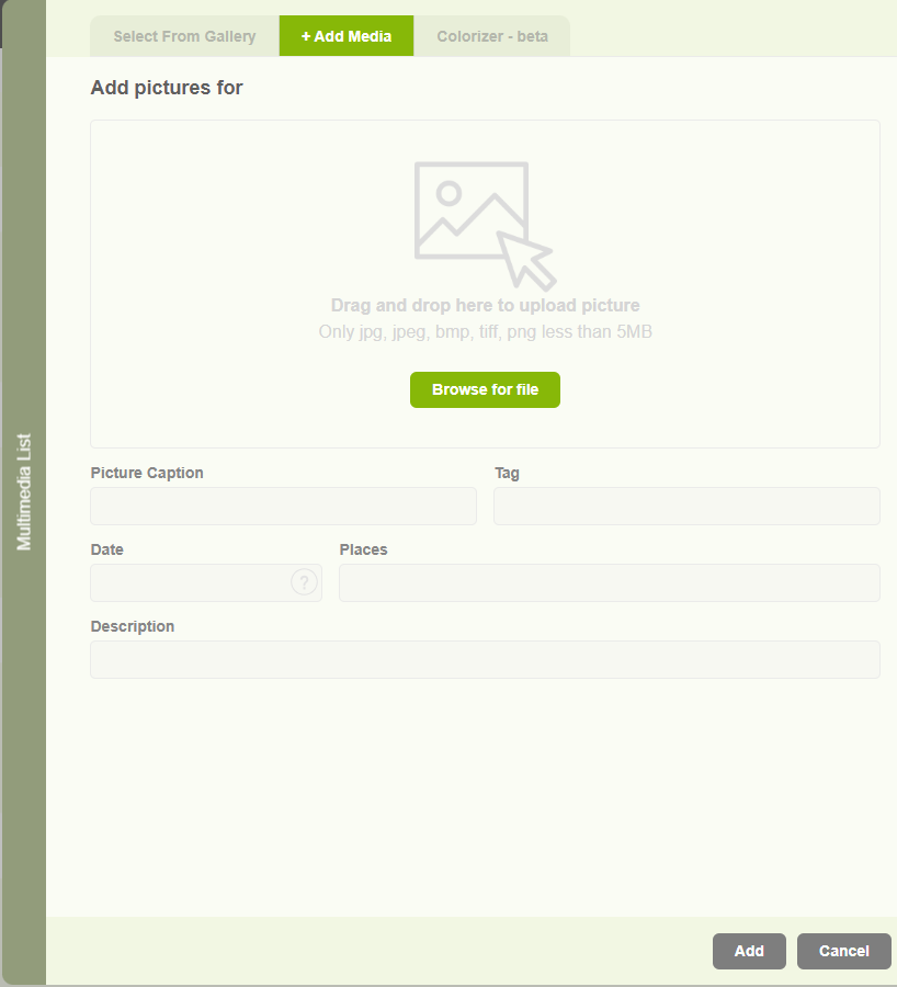 Add a profile image to a member