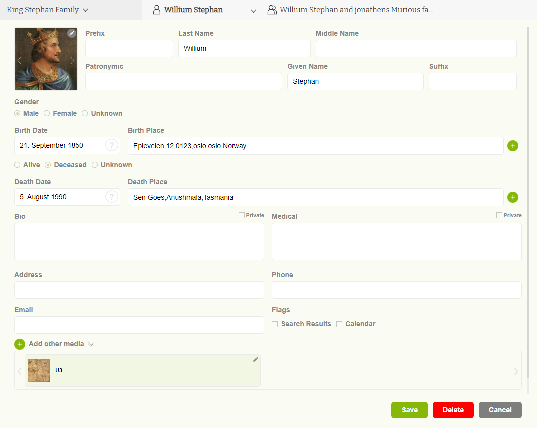Member editor overview