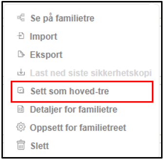 Sett som hoved-familietre