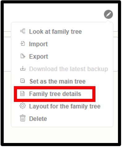 Family Tree Details