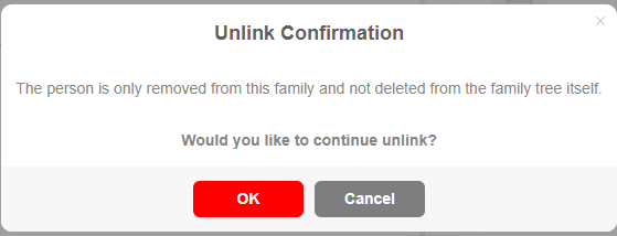Unlink a person from the family