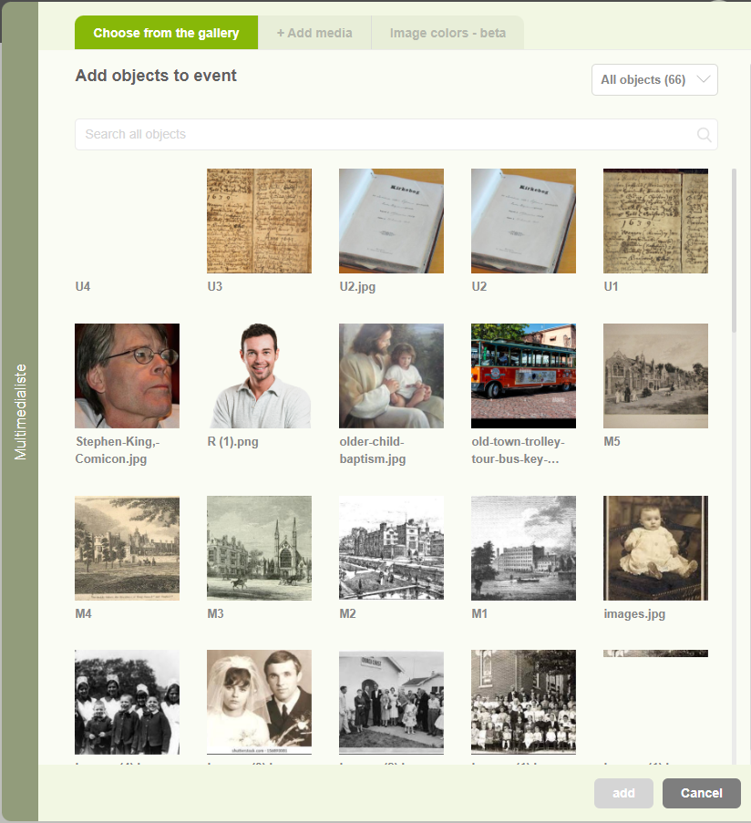 Multimedia til en hendelse