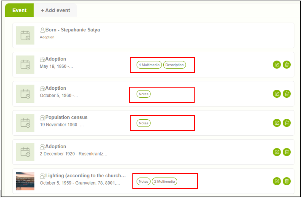Se kildehenvinsinger fra hendelser