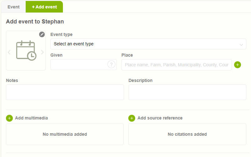 Legg til en hendelse
